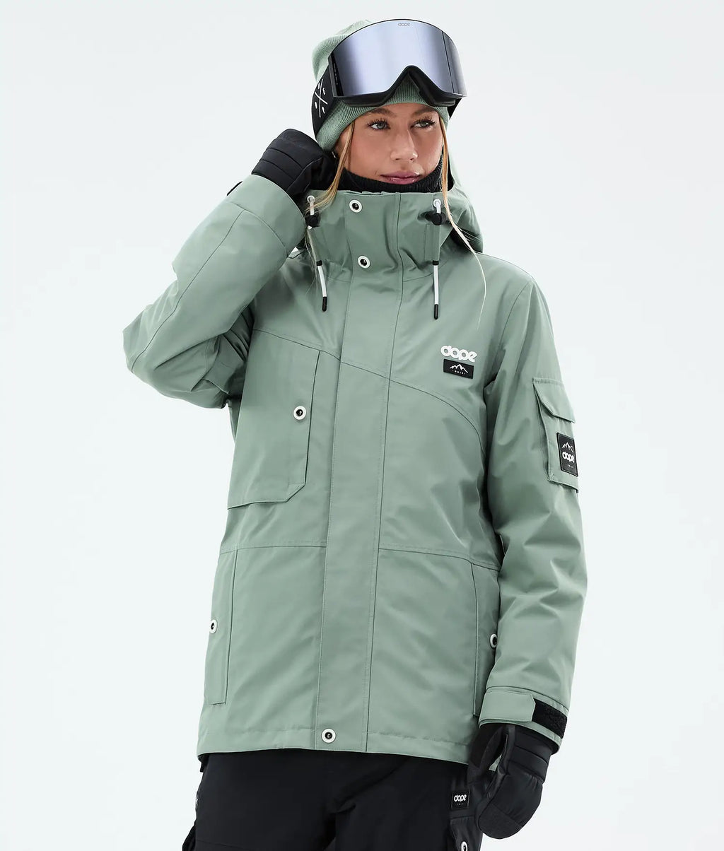 Adept W Snowboard Jacket Women Faded Green