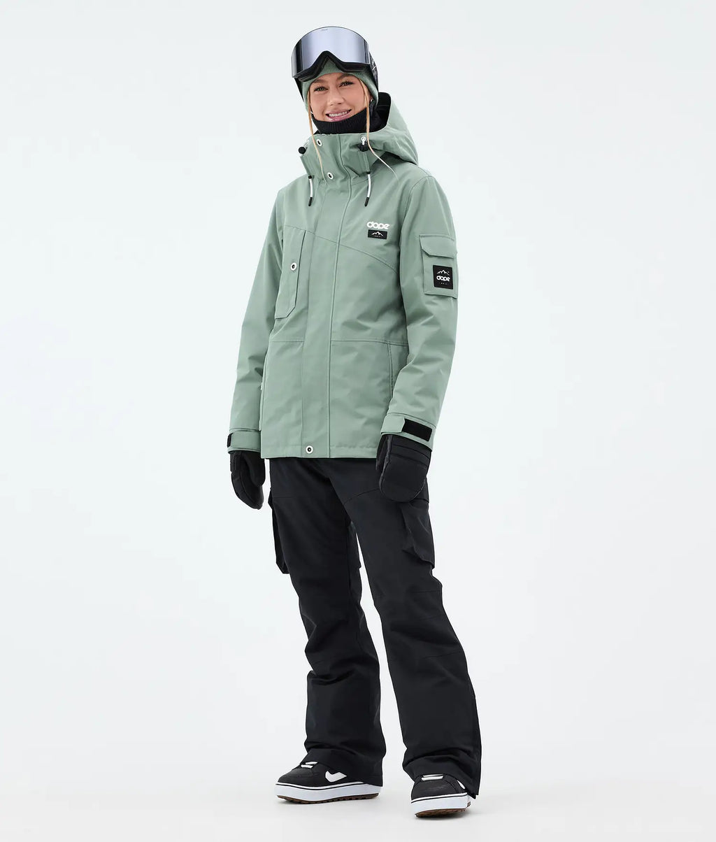 Adept W Snowboard Jacket Women Faded Green