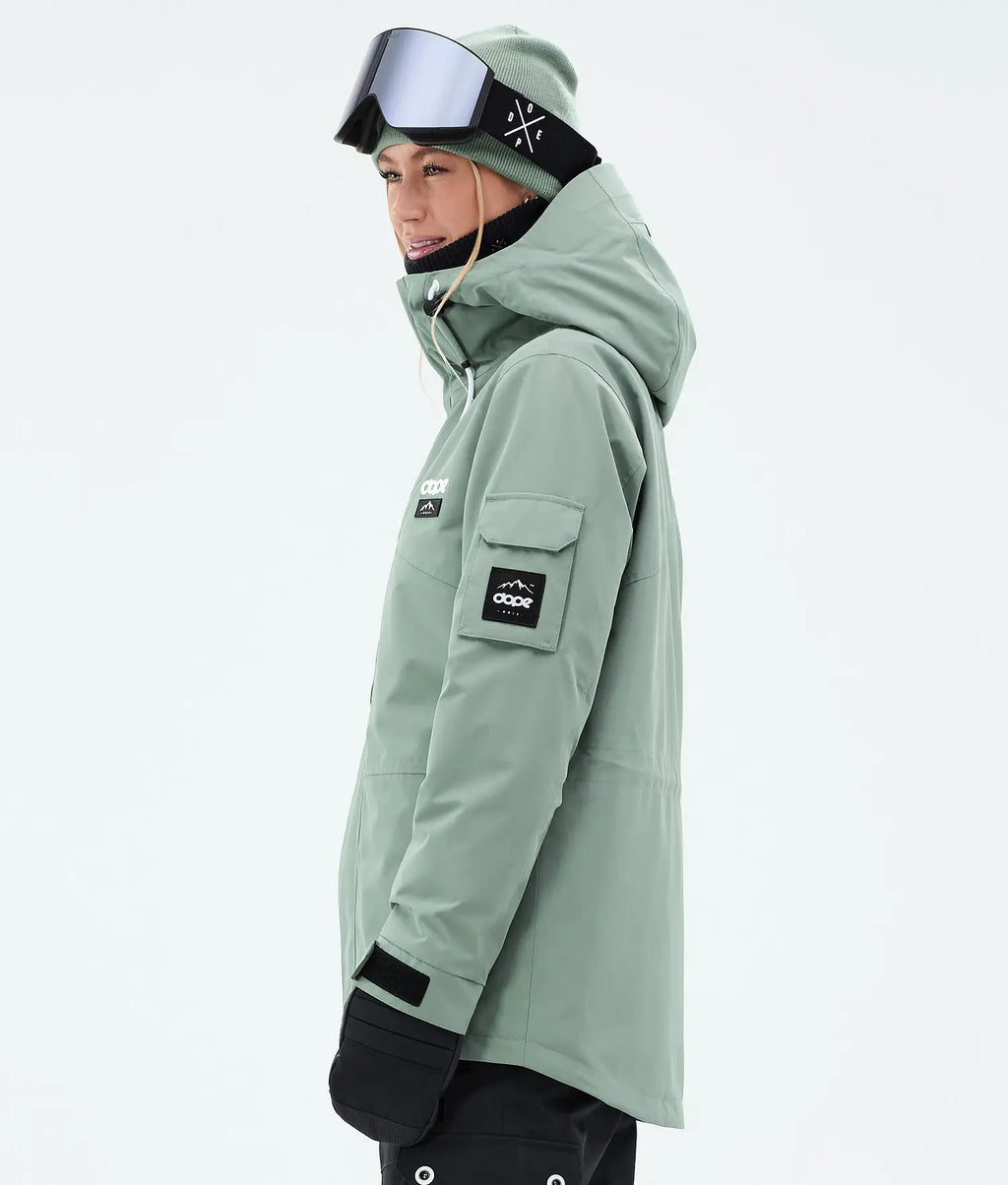 Adept W Snowboard Jacket Women Faded Green