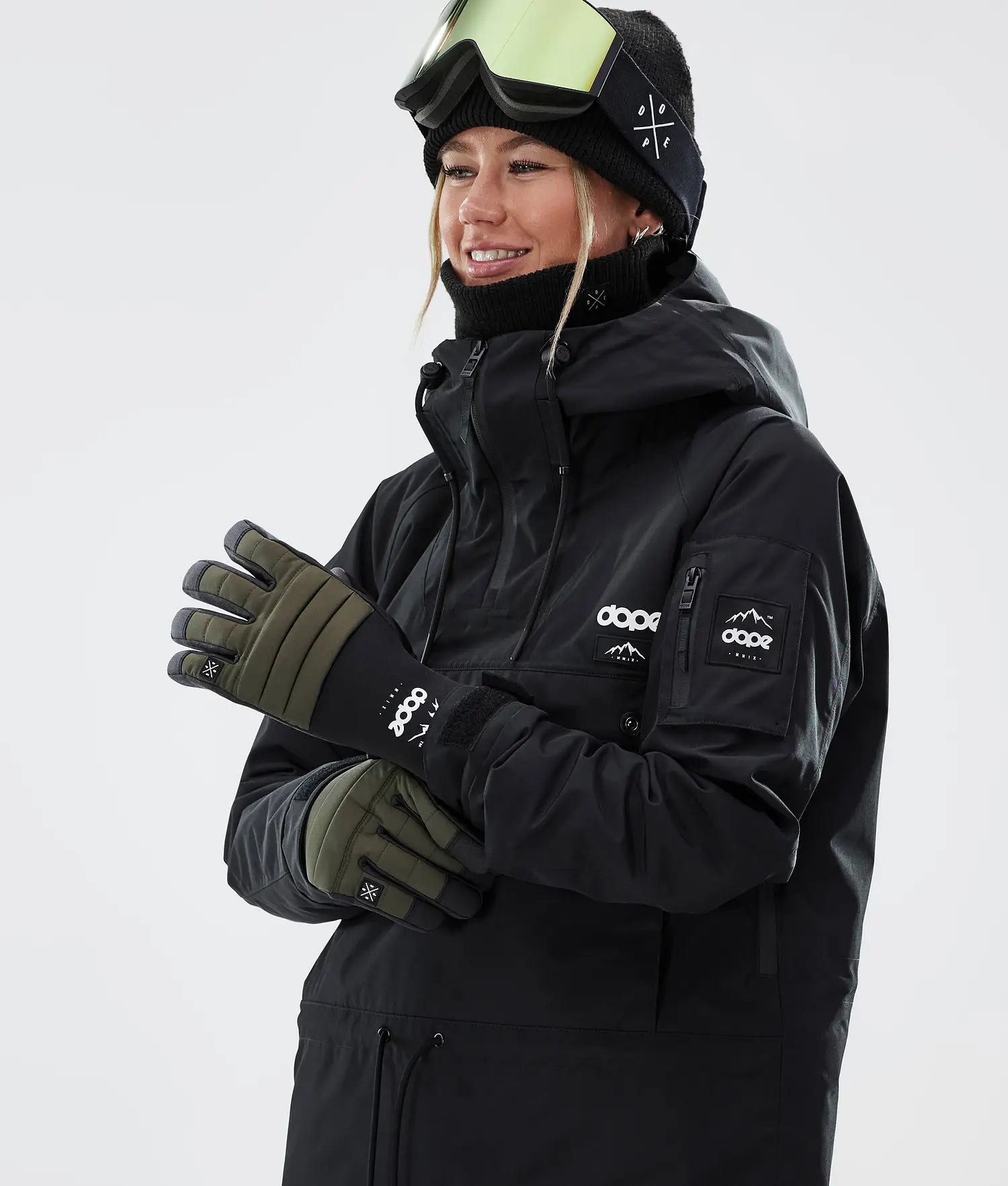 Ace 22 Ski Gloves Olive Green