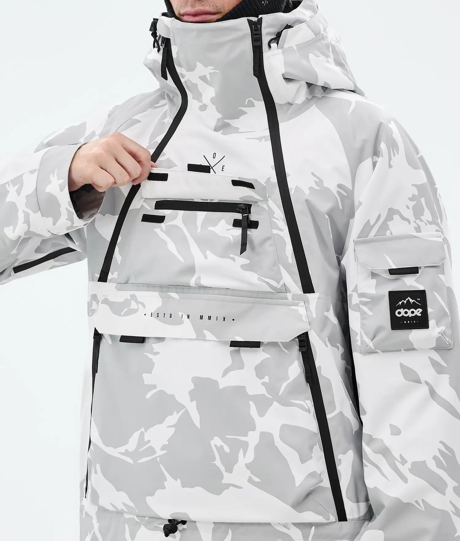 Akin Snowboard Jacket Men Grey Camo