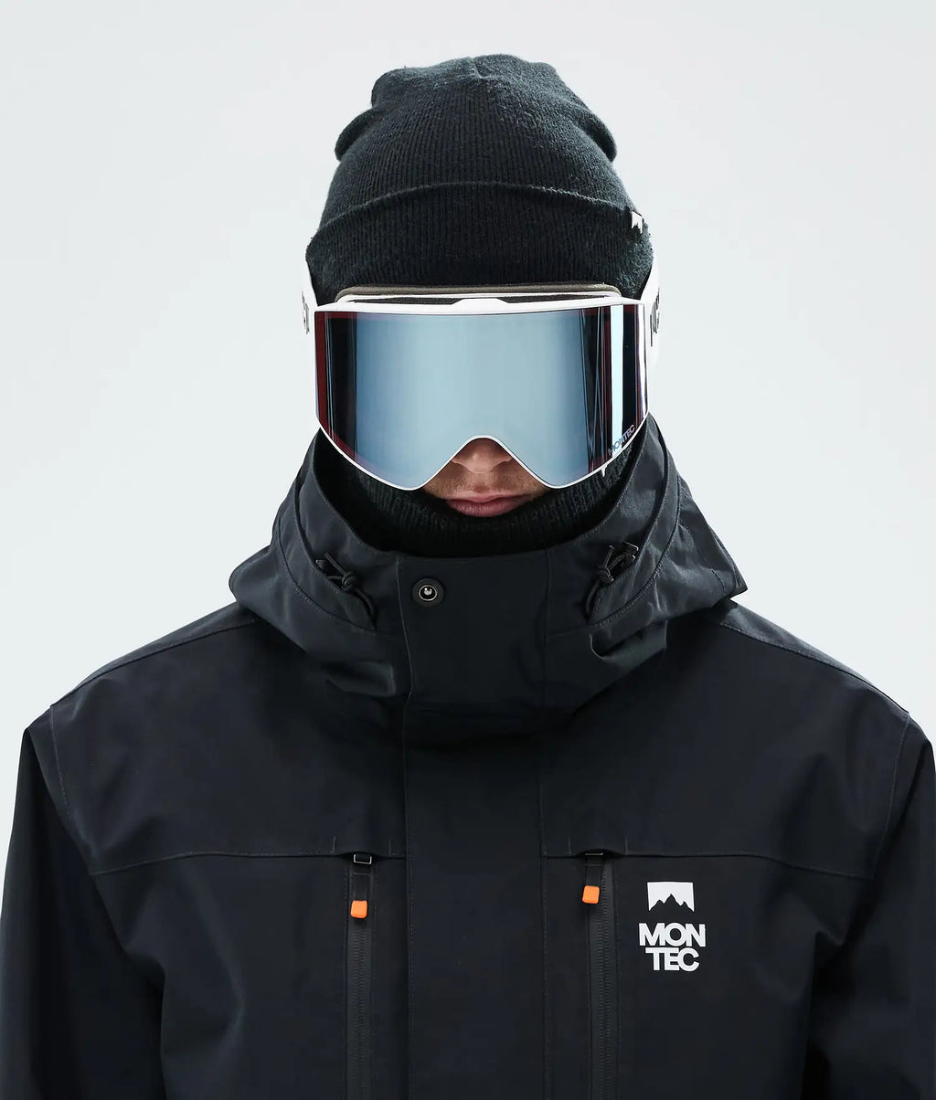 Scope Ski Goggles White W/White Moon Blue Mirror