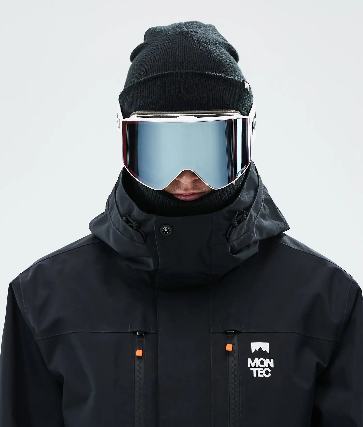 Scope Ski Goggles White W/White Moon Blue Mirror