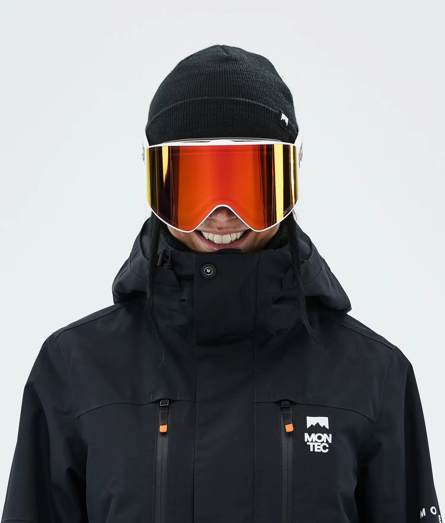 Scope Ski Goggles White W/White Ruby Red Mirror