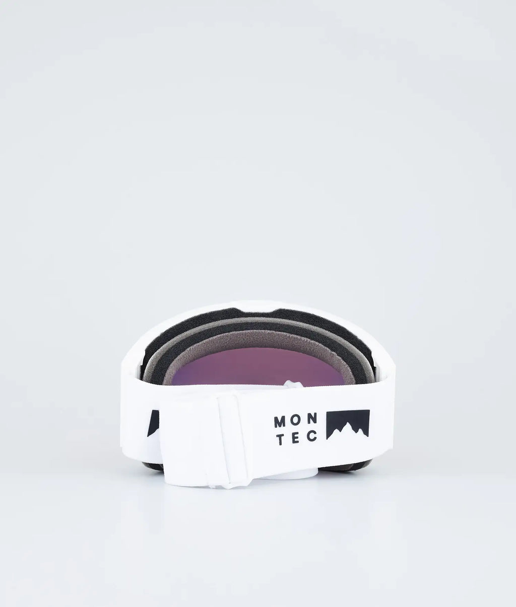Scope Ski Goggles White W/White Ruby Red Mirror