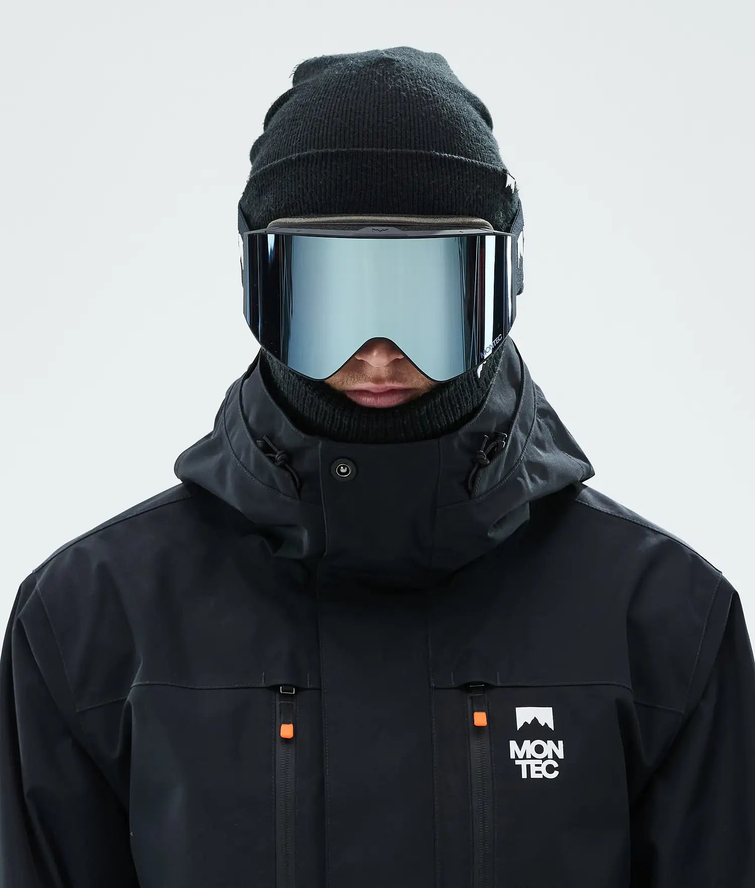 Scope Ski Goggles Black W/Black Moon Blue Mirror