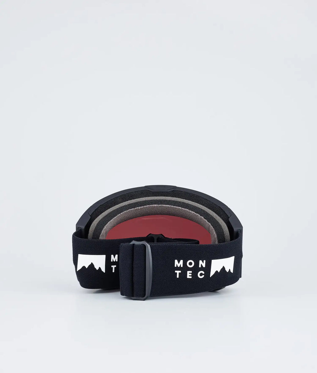 Scope Ski Goggles Black W/Black Moon Blue Mirror