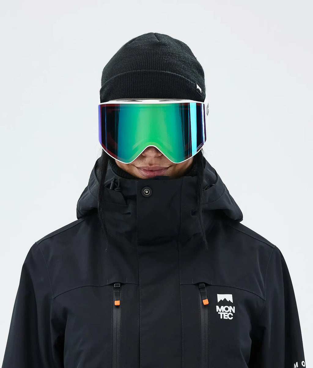 Scope Ski Goggles White W/Tourmaline Green Mirror