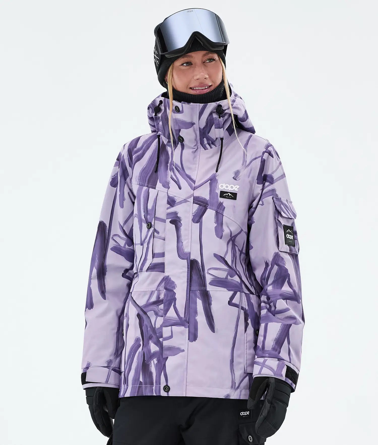 Adept W Snowboard Jacket Women Scribble Purple
