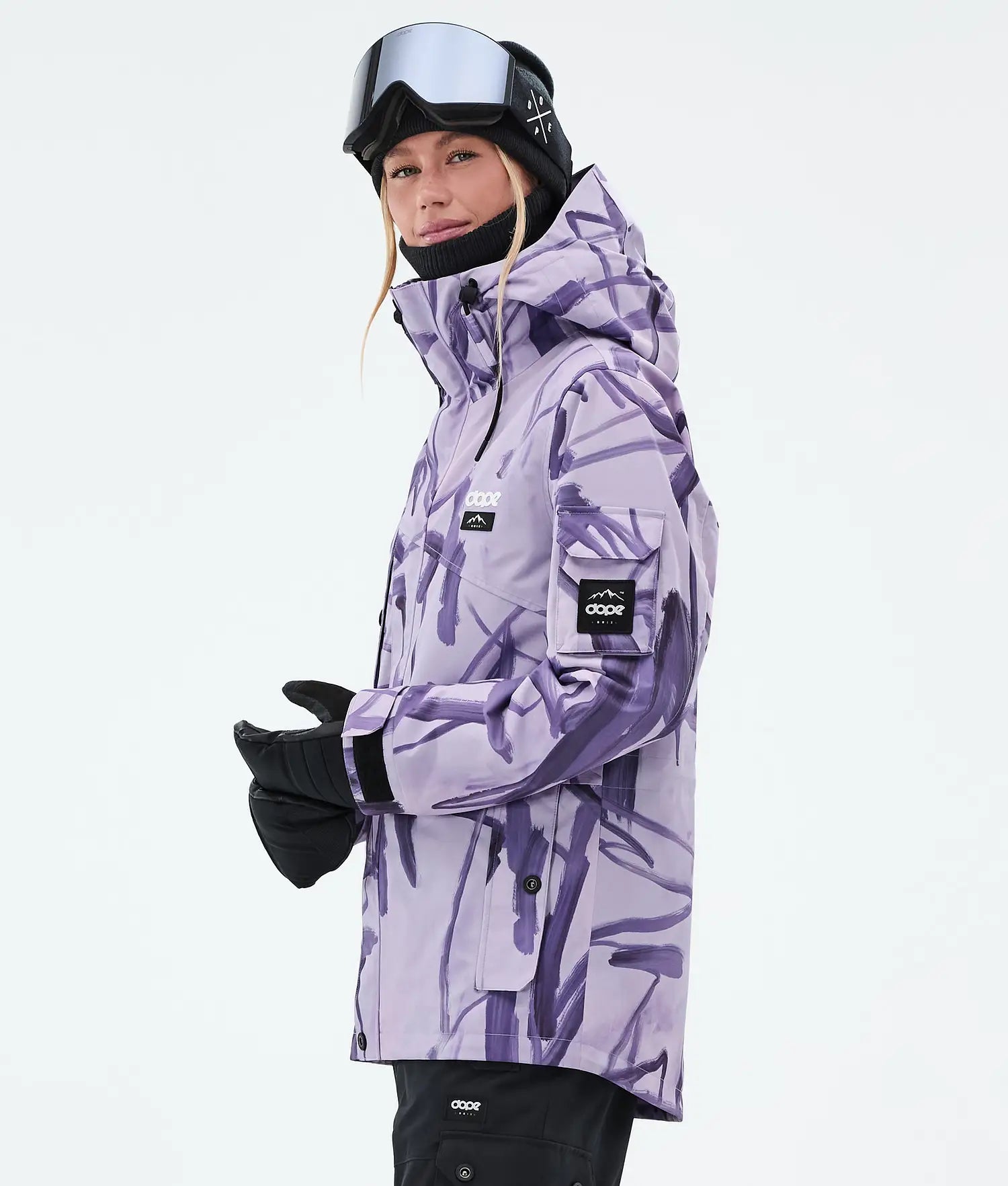 Adept W Snowboard Jacket Women Scribble Purple