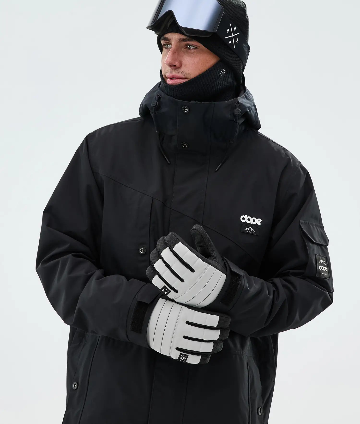 Ace Ski Gloves Light Grey